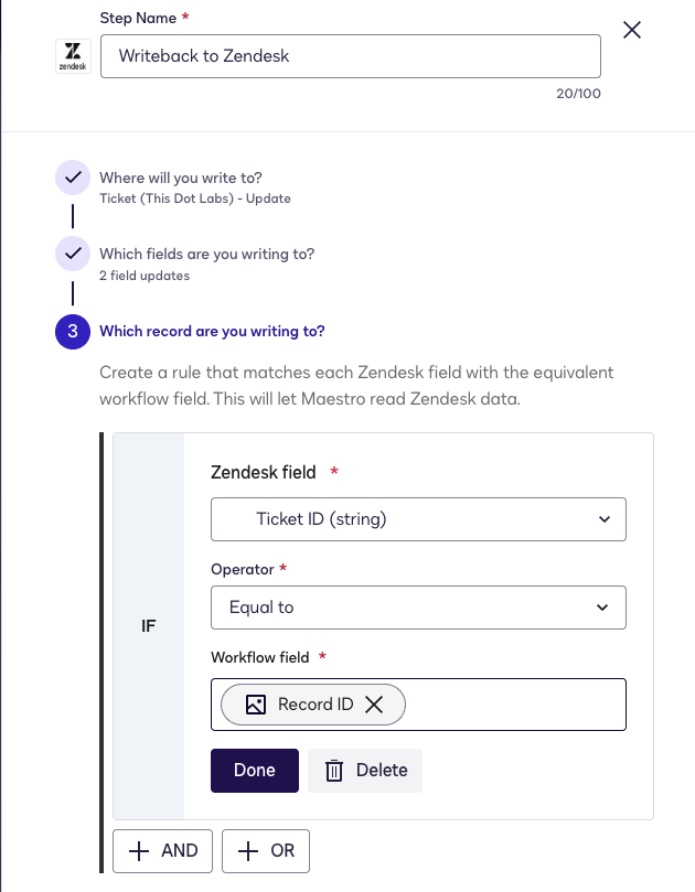 Specify ticket ID in filter