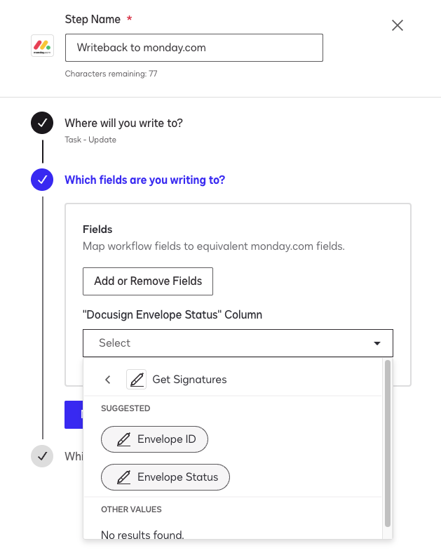 Updating status column